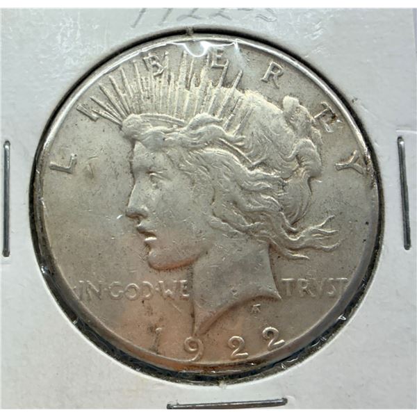 PEACE SILVER DOLLAR - 1922S