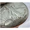 Image 5 : THREE DESIGNS OF THE US HALF DOLLAR: WALKING LIBERTY SILVER HALF DOLLAR, 1944; BEN FRANKLIN SILVER H