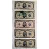 Image 1 : $5 SILVER CERTIFICATES - SERIES 1934A, 1934C, 1934D; BLUE TREASURY SEAL AND SERIAL NUMBERS AND BLUE 