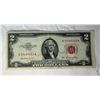Image 3 : $2 UNITED STATES NOTE - SERIES 1953 - RED TREASURY SEAL; LOT OF 2