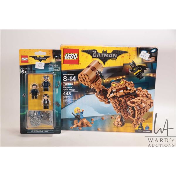Lego "The Batman Movie" set no. 70904 Clayface Splat Attack plus a 31 piece set of building toys, bo