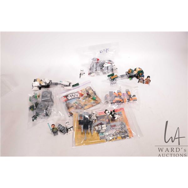 Lego "Star Wars" six pre-built mini sets including 8014 with manual, 9675 , 75133 figures only with 