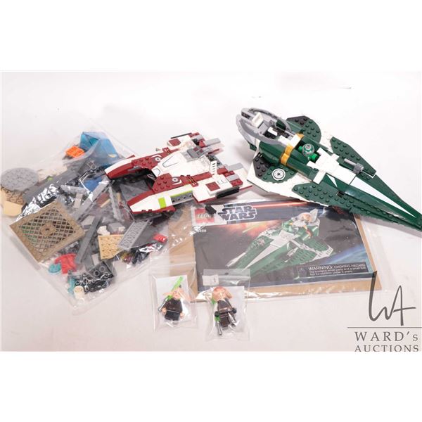 Lego "Star Wars" two pre-built sets including 9498 with manual and figures, 75182 Republic Fighter T