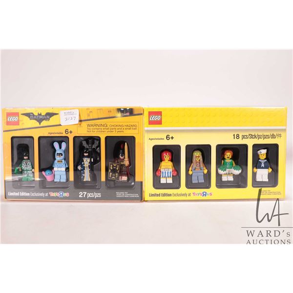 Two Lego ToysRus Exclusive four figure mini sets including Bricktober (4/4 2017) and The Lego Batman