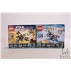 Image 2 : Two Lego "Star Wars" series 3 Microfighters including 75125 and 75129, both new in factory sealed bo