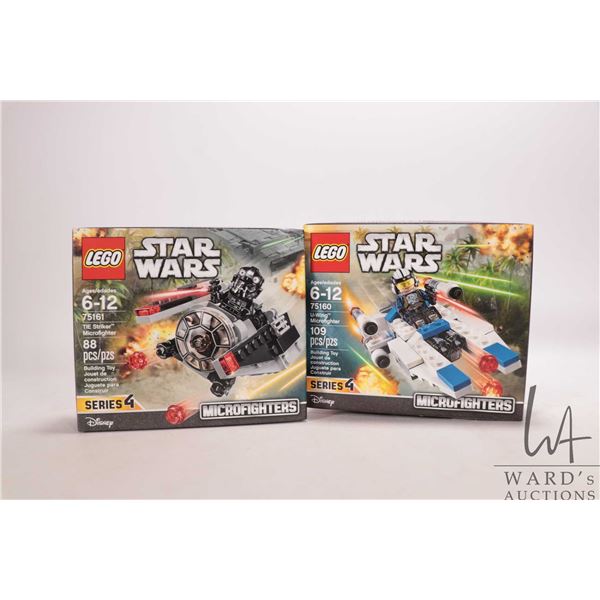 Two Lego "Star Wars" series 4 Microfighters including 75160 and 75161, both new in factory sealed bo