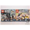 Image 2 : Two Lego "Star Wars" series 4 Microfighters including 75162 and 75163, both new in factory sealed bo