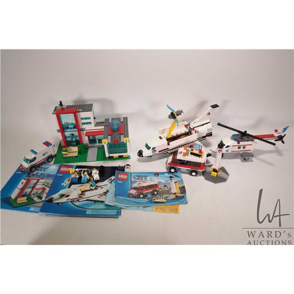 Lego" Lego City" pre-built kits including no. 3367 Space Shuttle, no. 3366 Sattellite Launch Pad, bo