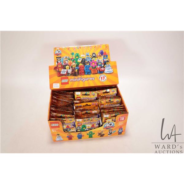 Lego retail display box containing 60 count of limited edition celebrating 40 years of Lego, series