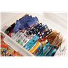 Image 2 : Tub containing 100 count of new in package Lego Minifigures, assorted series including some but not 
