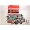 Image 1 : Tub containing 100 count of Lego Minifigures including figures from series 15 and 17, Batman the Mov