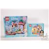 Image 1 : Two Lego "Disney Princess" building kits including no. 41155 Elsa's Market Adventure and no.41158 Ja