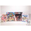 Image 1 : Four factory sealed Lego books including DC Comics Super Heroes "The Awesome Guide" with Minifigure,