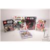 Image 1 : Five Lego books including "DC Super Heroes" Visual Dictionary with Minifigure, "Character Encycloped