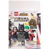 Image 3 : Five Lego books including "DC Super Heroes" Visual Dictionary with Minifigure, "Character Encycloped