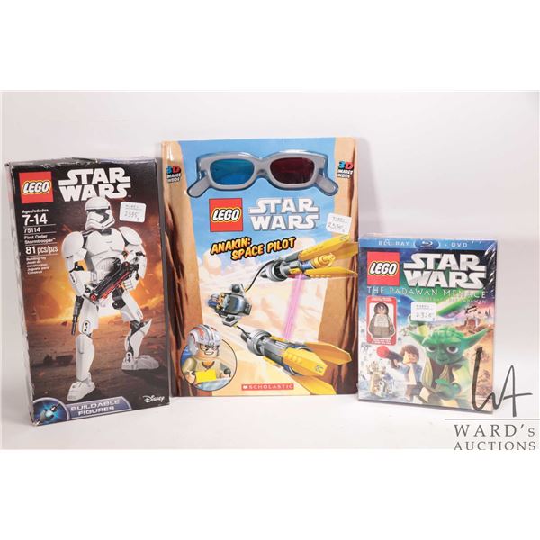 Lego "Star Wars" book Anakin: Space Pilot with 3D glasses, "Star Wars" Blu-Ray + DVD The Padawan Men