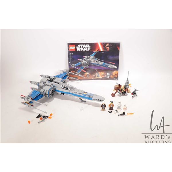 Lego "Star Wars" no. 75149 Resistance X-Wing Fighter, pre-built kit, some Minifigures, no box, inclu