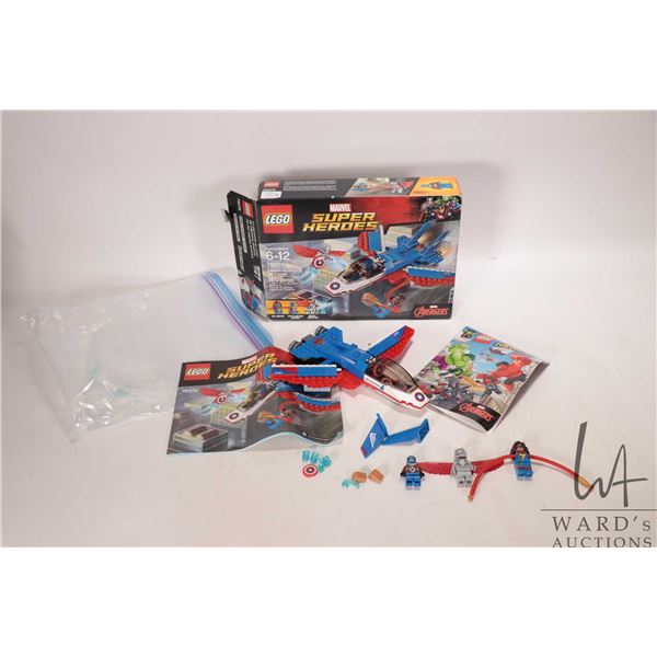 Lego "Marvel Super Heroes" no. 76076 Captain American Jet Pursuit. Pre-built kt with figures, box an