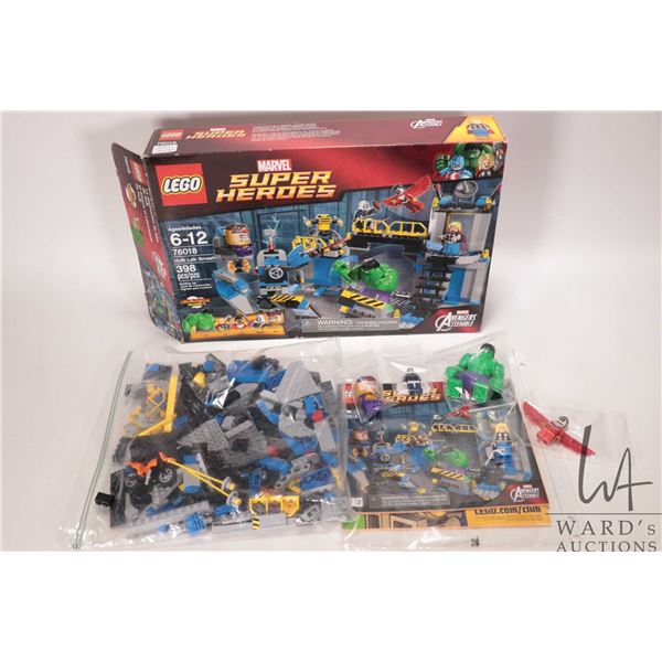 Lego "Marvels Super Heroes" no. 76108 Hulk Lab Smash, pre-built kit, some Minifigures, includes box 