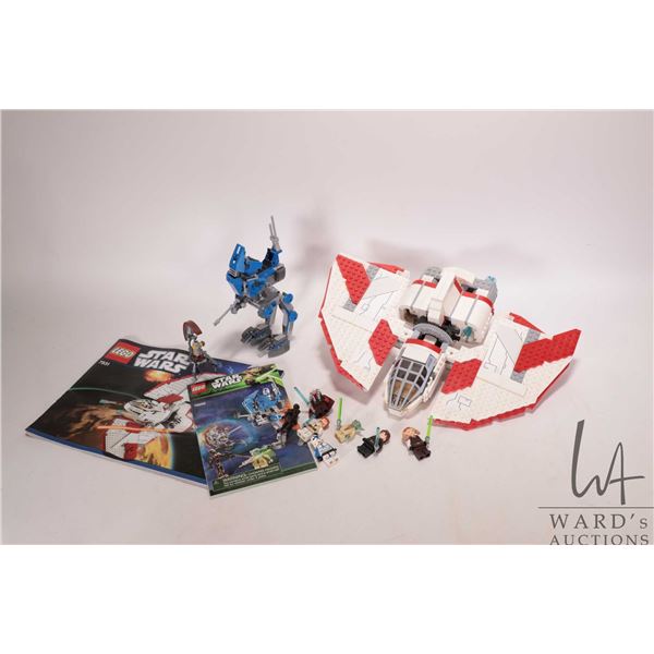 Two Lego "Star Wars" pre-built kits including no. 7131 T-6 Jedi Shuttle, no. 75002 AT-RT Walker. Inc