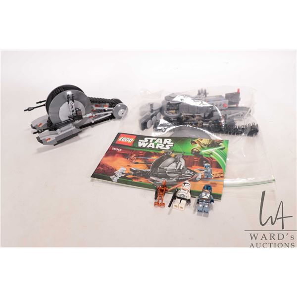 Two Lego "Star Wars" no. 7501 Corporate Alliance Tank Droid kits, one pre-built with no figures, one