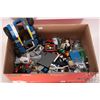 Image 1 : Box of loose Lego brick including some vehicles parts and Minifigures