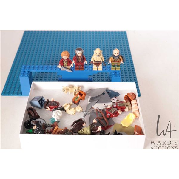 Lego "Lord of the Rings and the Hobbit" Minifigures including Elrond, Bilbo Baggins, Azog (wide open