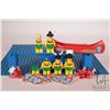 Image 1 : Lego "Islanders" Minifigures including Islander female, two Islander males, three King helmets, shie
