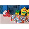 Image 4 : Lego "Islanders" Minifigures including Islander female, two Islander males, three King helmets, shie