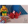 Image 6 : Lego "Islanders" Minifigures including Islander female, two Islander males, three King helmets, shie