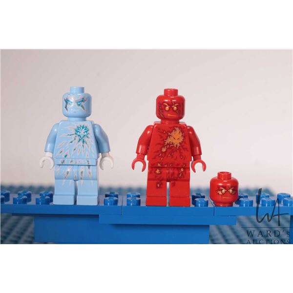 Lego "Ninjago" Minifigures including Zane NRG, Kai NRG ( both missing mask pieces)