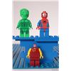 Image 1 : Lego "Spiderman" vintage Minifigures including Green Goblin with neck bracket, partial Mary Jane and