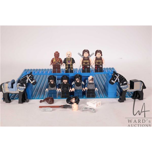 Lego "Prince of Persia" Minifigures including two Dastans, two Ghazab, Nizam, Seso, Tamah, two horse