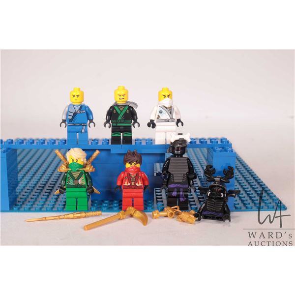 Lego "Ninjago" Minifigures including Lloyd Techno Robe, Zane Rebooted, Kai Rebooted, Jay XZ partial,