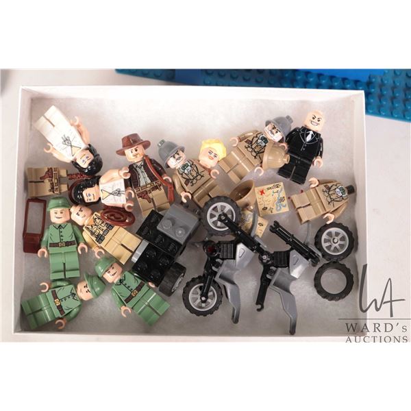 Lego "Indiana Jones" Minifigures including Indiana Jones, two Professor Henry Jones Seniors, partial