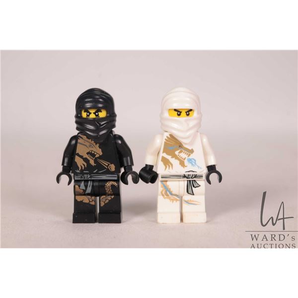 Lego "Ninjago" Minifigures including Cole DX and a Zane DX, see photos for conditions