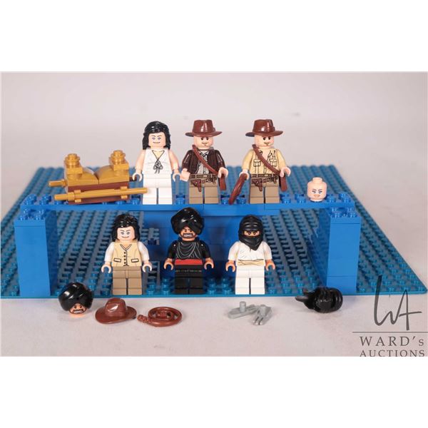 Lego "Indiana Jones" Minifigures including two Indiana Jones, two Marion Ravenwoods, Cairo Thug, Cai