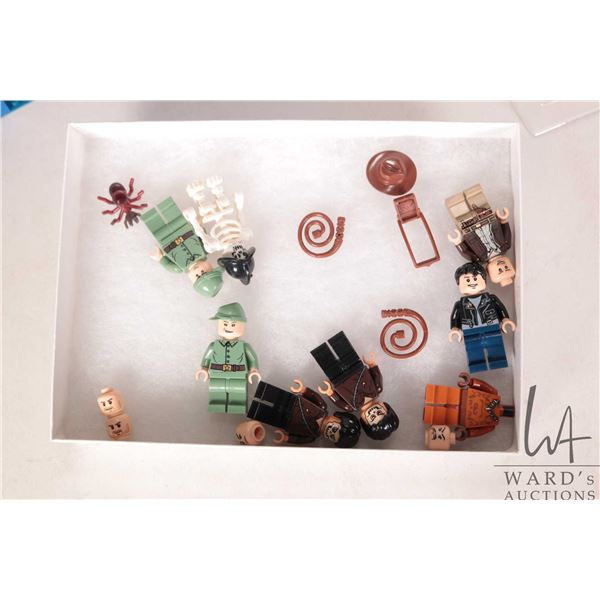 Lego "Indiana Jones" Minifigures including Indiana Jones, Mutt Williams, two Cemetary warriors, Russ