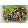 Image 2 : Three plastic cases containing an assortment of Minifigure pieces plus a sealed bag of small kits