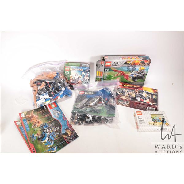 Selection of Lego pre-built kits including no.75926 Pterandon Chase, no. 75918 T-Rex Tracker set, no