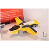 Image 4 : Box of assorted Lego bricks and partially built Lego vehicles