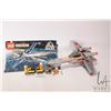 Image 1 : Lego Systems " Star Wars" no. 7140 X-Wing Fighter pre-built kit. Includes manuals and Minifigures. A