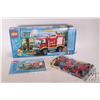 Image 1 : Lego "Lego City" no. 4208 4X4 Firetruck, pre-built kit with box, manual and Minifigures. Completenes