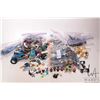 Image 1 : Box of Lego building bricks and partially assembled kits, includes some Minifigures. Completeness no