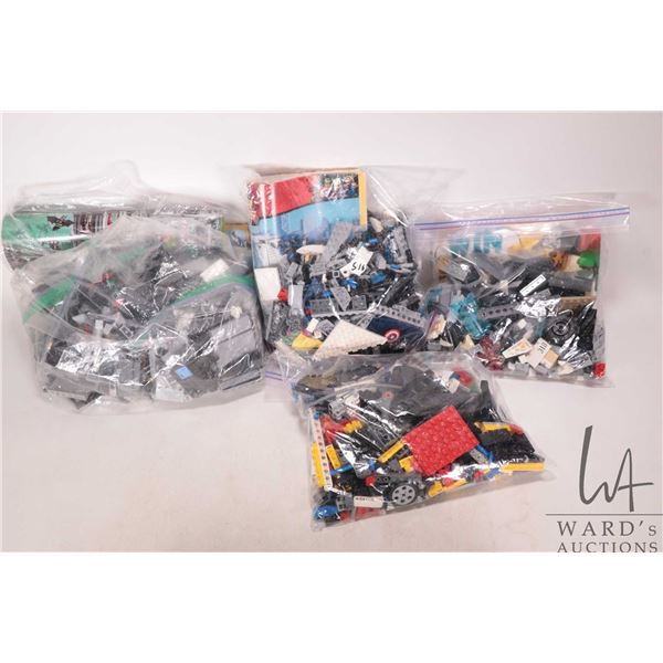 Four Lego Super Heroes pre-built kits including Marvel and DC Comics, no. 76027 Black Manta Deep Sea