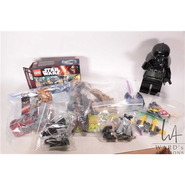 Selection of Lego "Star Wars" prebuilt kits including no. 75131 Resistance Trooper Battle pack with 