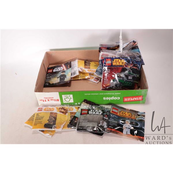 Ten Lego "Star Wars" new in package Microfighter kits and eleven Minifigures