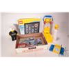 Image 1 : Tray of Lego accessories including Policeman Alarm Clock, Lego lamp, two packs of Minifigures, Minif