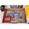 Image 2 : Tray of Lego accessories including Policeman Alarm Clock, Lego lamp, two packs of Minifigures, Minif