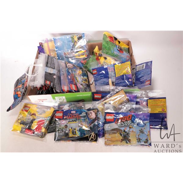 Selection of Lego Mini kits including eight "Marvel Super Heroes", seven "The Lego Movie", four "Mar
